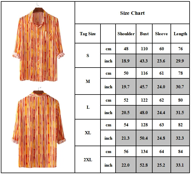 

Men Loose Shirt Floral Long Sleeve Button Down Baggy Collar Shirts Casual Blouse