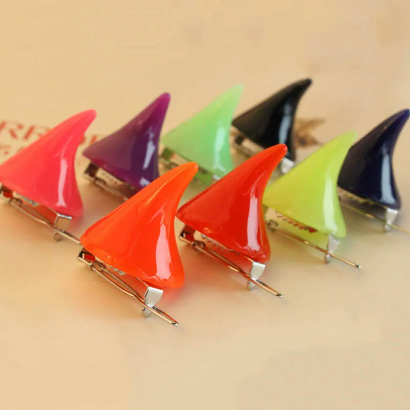 Милые рога для девочек заколка волос в готическом стиле маленький дьявол яркие