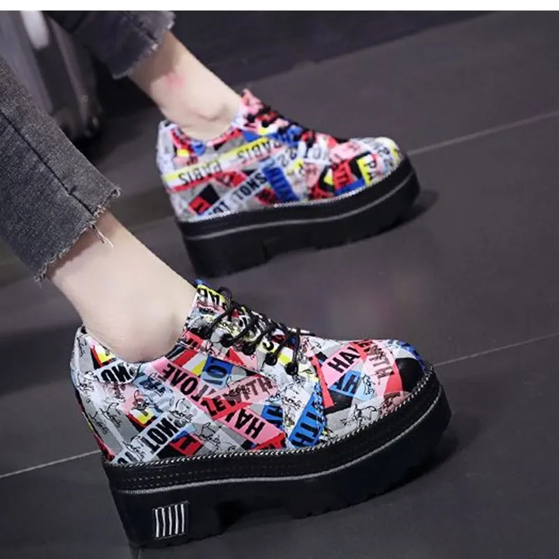 

Женские кроссовки на массивной толстой подошве, спортивная обувь на высокой платформе 8 см для бега, Вулканизированная подошва, весна 2021