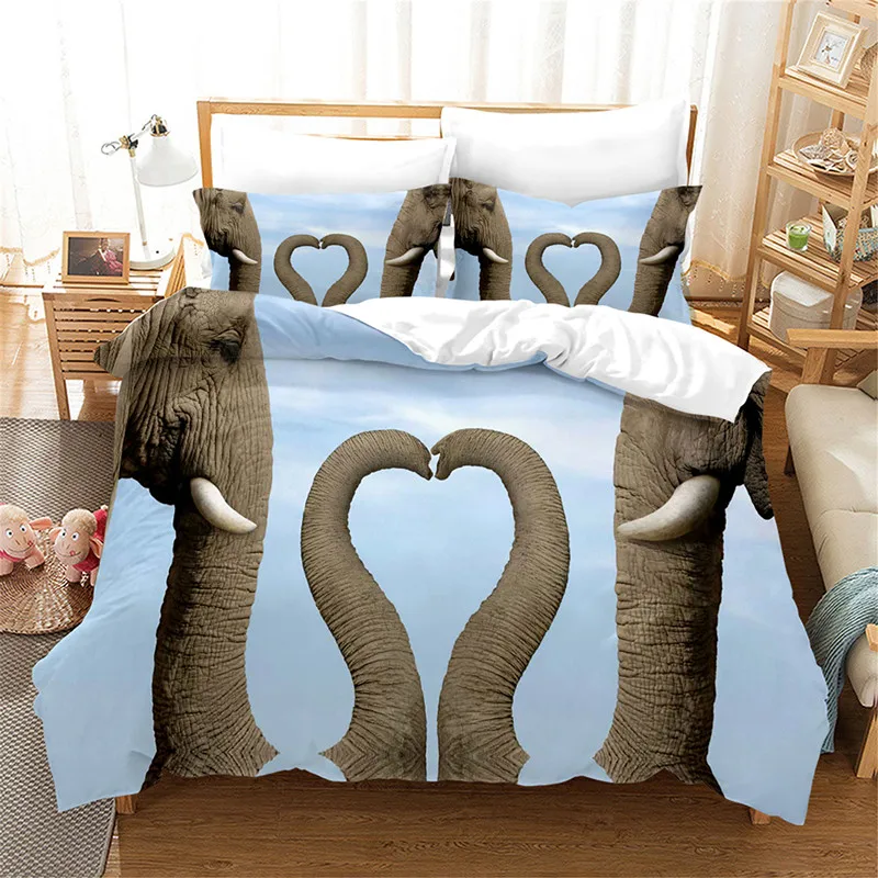 

Animal bedding elephant series bedding two or three sets full size