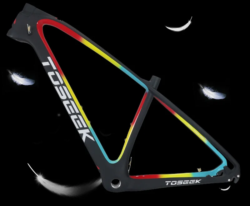 Toseek MTB рама для горного велосипеда 26 27,5 er* 15 17 19 дюймов Полностью углеродная подвеска T800 высокоуглеродное волокно детали для рамы велосипеда