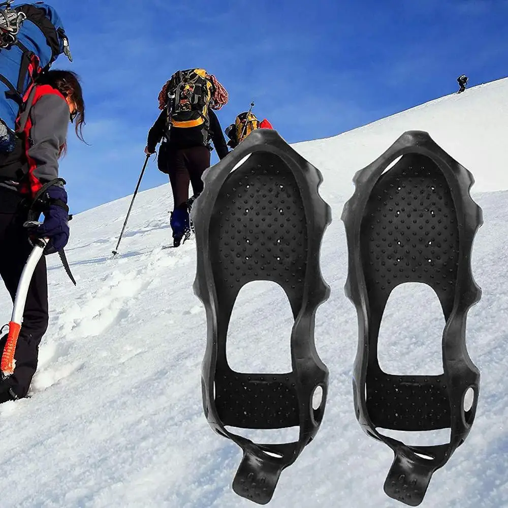 Нескользящие скобы с 24 зубцами для зимней рыбалки альпинизма S/M/L | Спорт и
