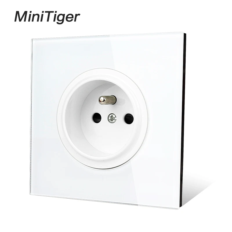 Новое поступление серая прозрачная стеклянная панель Minitiger 16 А французская