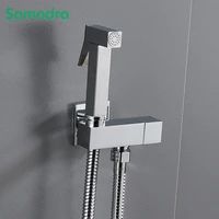 samodra bidet shower wall mounted toilet bidet sprayer set brass valve bathroom alloy black handheld self cleaning bidet faucet
