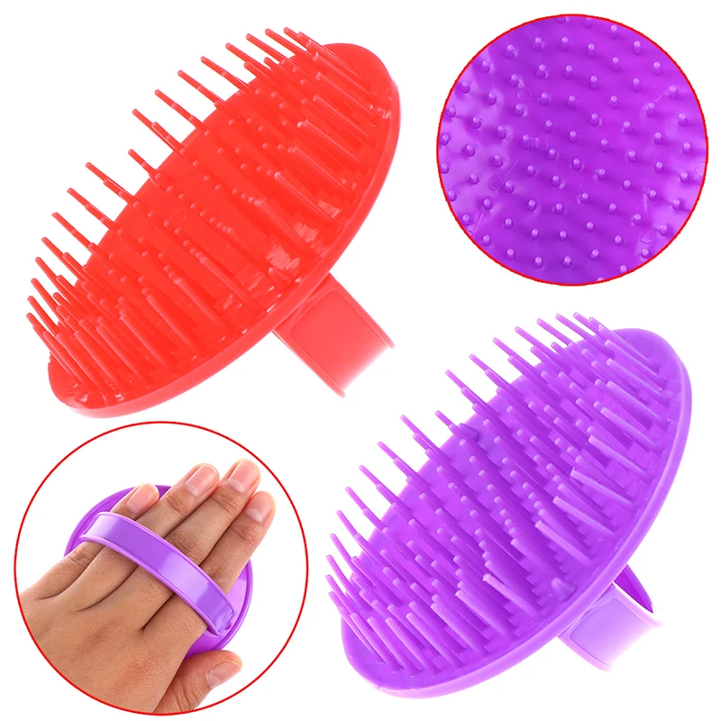 

1PCS Washing Hair Massager Combs Round Plastic Shampoo Scalp Shower Body Beard Shampoo Brush Hair Styling Tools