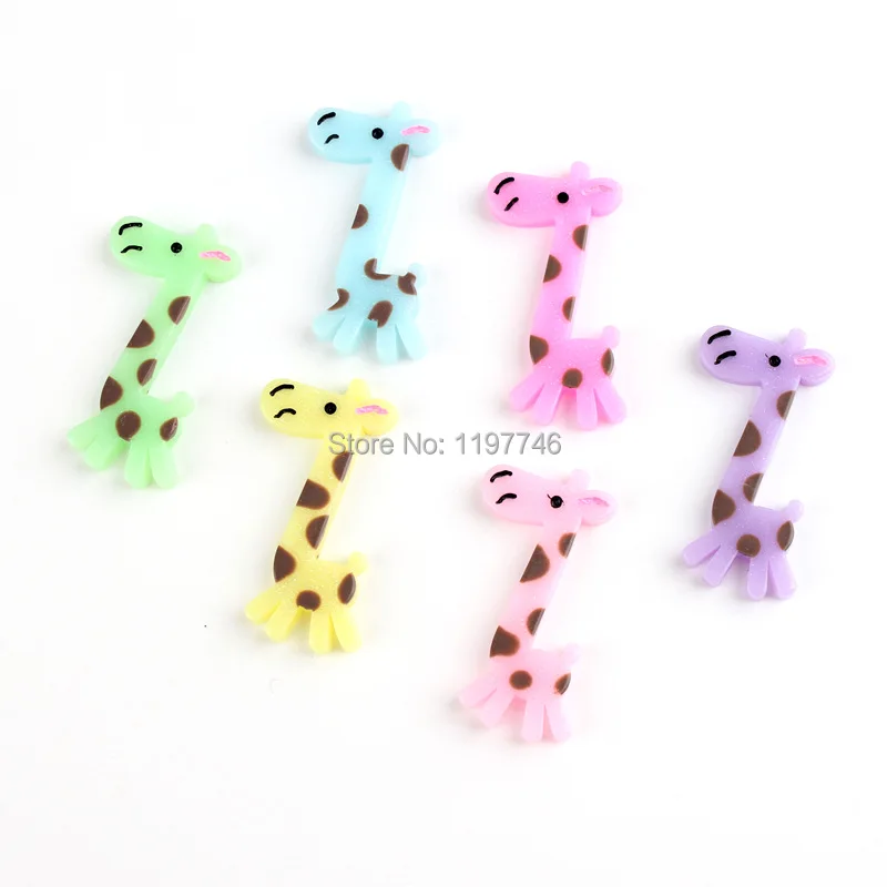 Resin Charms for Slime Cartoon 43mm 8pcs Flatback Cabochon Phone case Lovely Giraffe Kids Diy | Украшения и аксессуары
