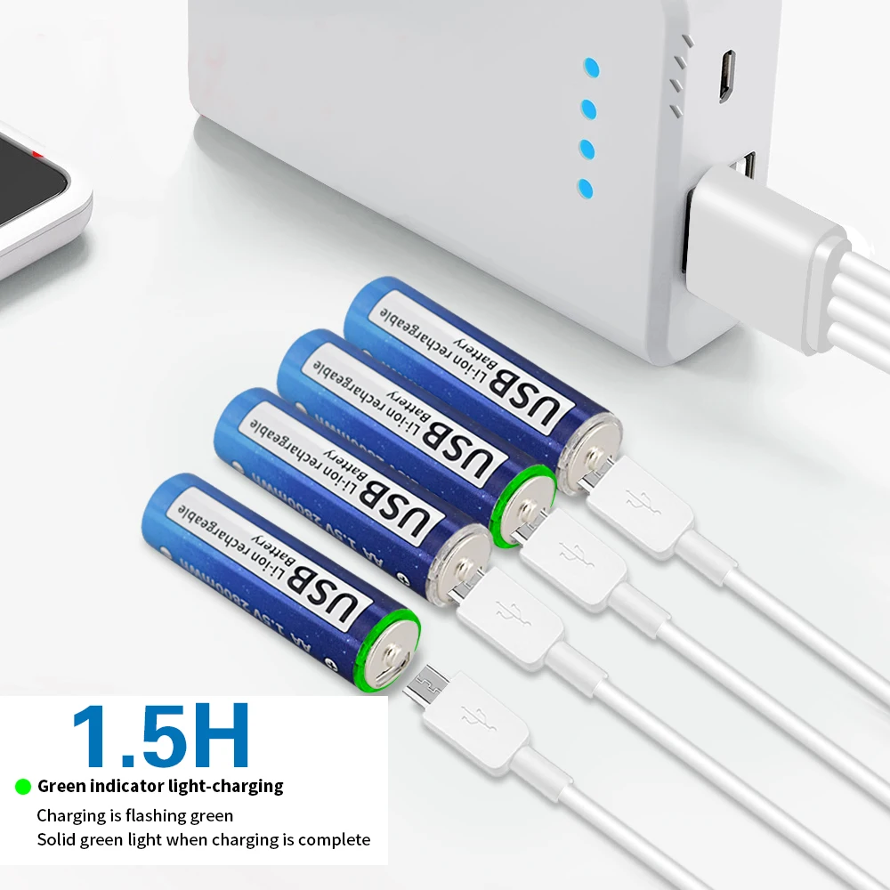 Литий-ионный аккумулятор PALO 100% 1 5 в AA МВтч литий-полимерный USB литиевый USB-кабель |