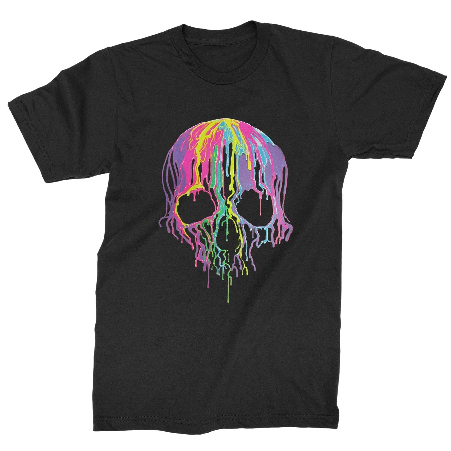 

Expression Tees Neon Dripping Skull Mens T-Shirt