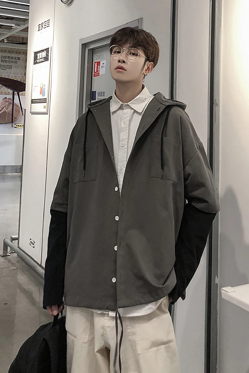 

Jacket Fashion Brand Spring Autumn Men Casual Streetwear Hoodie Jacket Man Waterproof Clothes Mens Windbreaker Coat Male Outwear