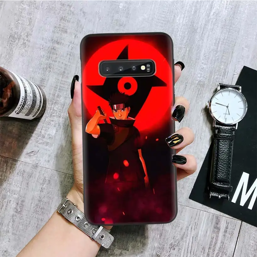 

Akatsuki Uchiha Naruto Black Soft Phone Case For Samsung Galaxy A51 A71 S10 S20 S9 S8 A50 A70 A40 Note 10 9 8 Plus + Coque Cover