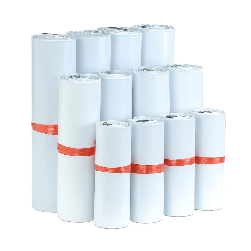 10 шт. белые самоклеящиеся курьерские пакеты для хранения пластиковые