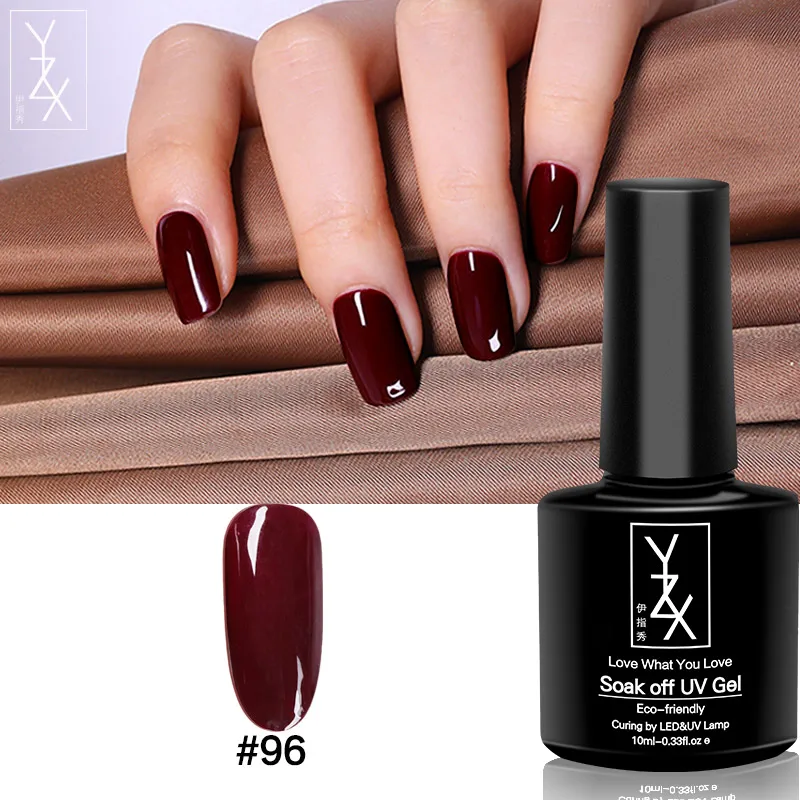 Color96 YXZ Осенняя Серия кофейного цвета лак для ногтей отмачиваемый УФ лак Гелевый лак для основы матовое верхнее покрытие 10 мл Эмаль Гель лак для ногтей - Цвет: Color96