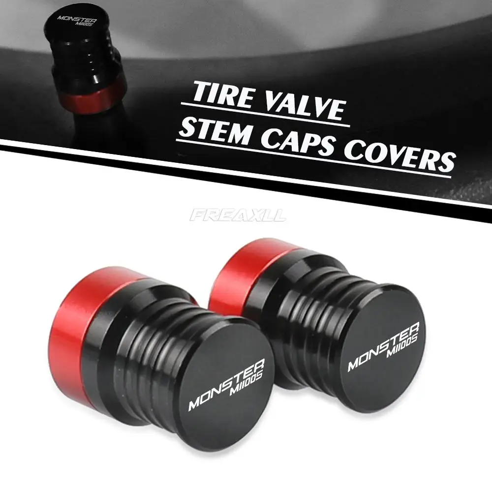 

Motorcycles Aluminum Wheel Tire Valve Stem Caps Airtight Covers Universal For MONSTERM1100S MONSTER M1100S M 1100 S EVO