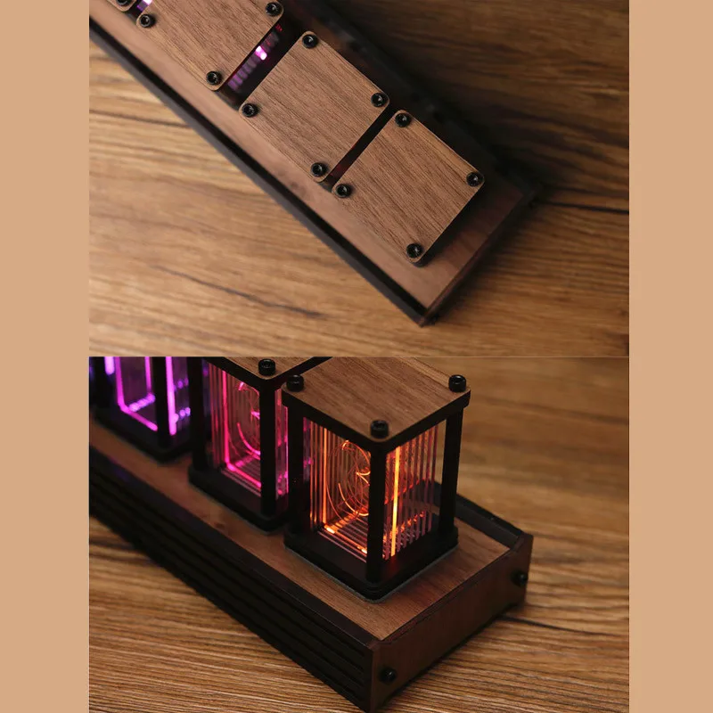 Псевдо светящиеся часы RGB в стиле ретро цифровые Quasi Diy светодиодный рабочий стол
