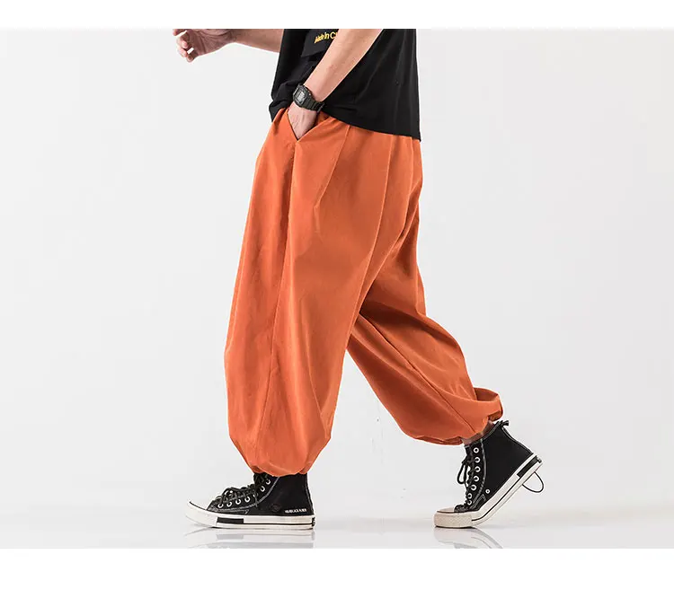 aladdin pants 2021 Streetwear Harem Pants Men's Baggy Jogging Sweatpants Oversized Male Crotch Wide Leg Pants Casual Men Trousers Dropshipping genie pants