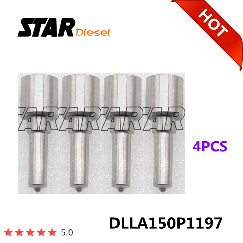 Форсунка инжектора DLLA150P1197 0433171755 для HYUNDAI KIA 33800-27900 Cummins 5263319 0445110290 0445110126 0445110729 4 шт. -