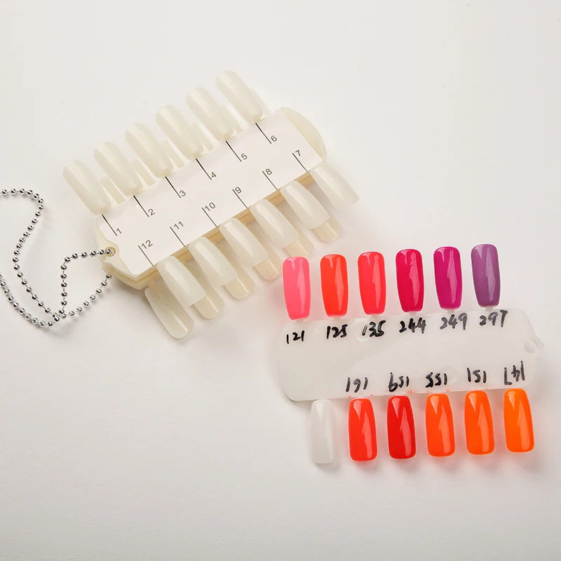 

Arte Clavo Oval False Nail Tips 24PCS/Lot Color Chart Showing Shelf Card DIY Practice False Tips Chart Nail Art Salon Accessory