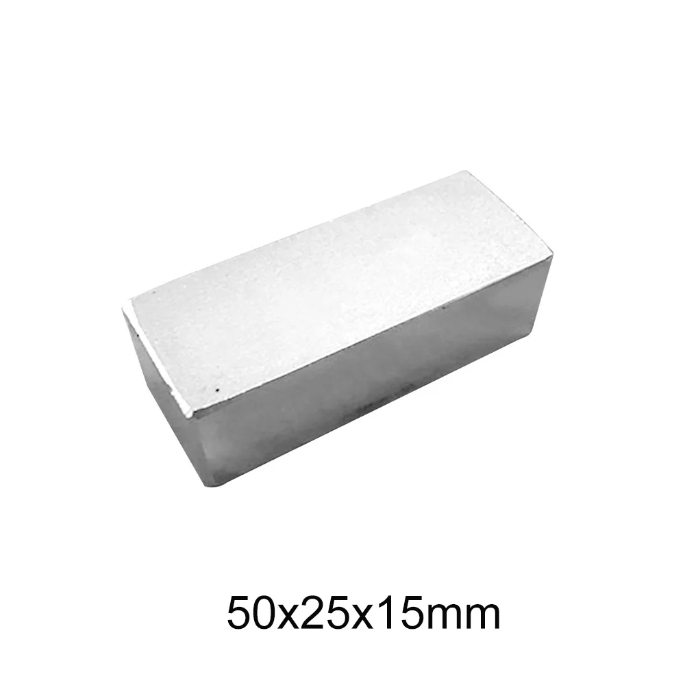 1/2 шт. 50x25x15 Блок редкоземельный магнит 50 мм X 25 N35 толстые магниты NdFeB сильные