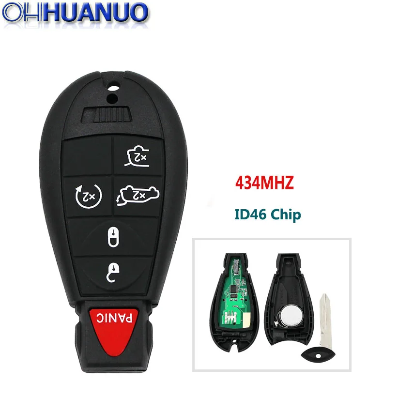 5 + 1 кнопочный БЕСКЛЮЧЕВОЙ Интеллектуальный дистанционный ключ 434 МГц с чипом ID46