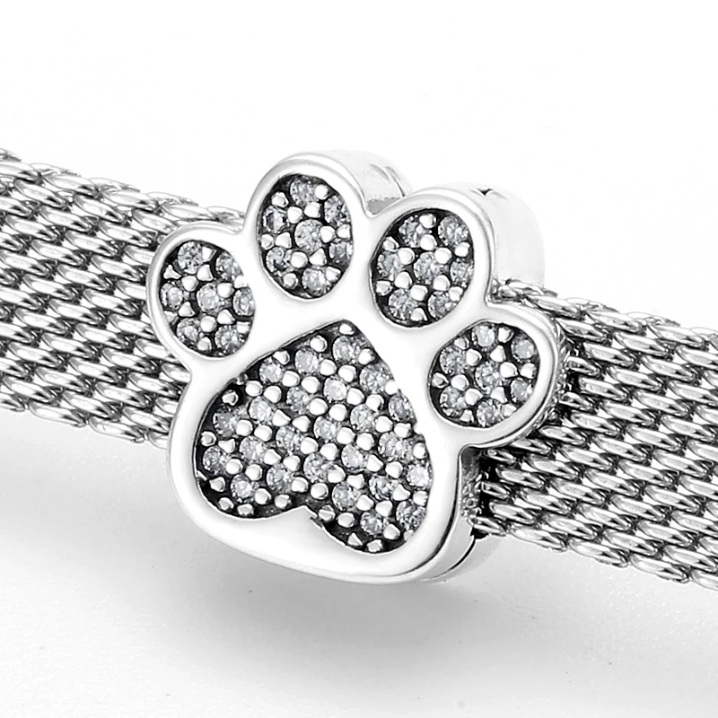 Высокое качество 925 стерлингового серебра Мода кошачий коготь клип бусы браслеты