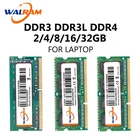 WAL Оперативная память DDR3 DDR3L DDR4 Оперативная память 2 ГБ4 ГБ8 ГБ 1333 1866 1600 МГц 12800S ноутбук памяти Модуль sodimm Оперативная память ddr3 1,5 V 204PIN