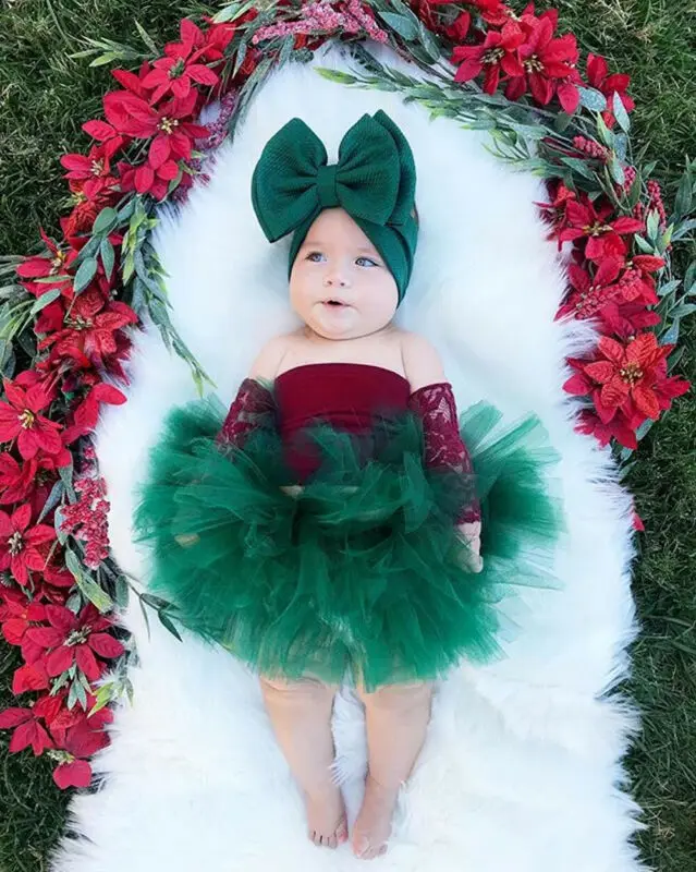 

0-18M New Fashion Solid Newborn Baby Girl Clothes Off Shoulder Romper Bodysuit+Tutu Skirt+Headband 3PCS Outfit Set