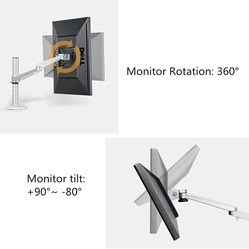 Алюминий сплав Тетрадь Стенд 10 15 дюймов + монитор Макс. 27 двойной кронштейн