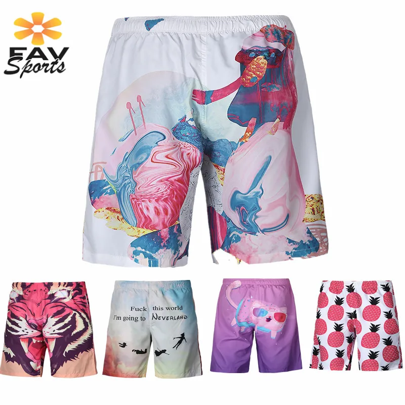 Быстросохнущие 6 видов цветов для путешествий и пляжа летние спортивные шорты