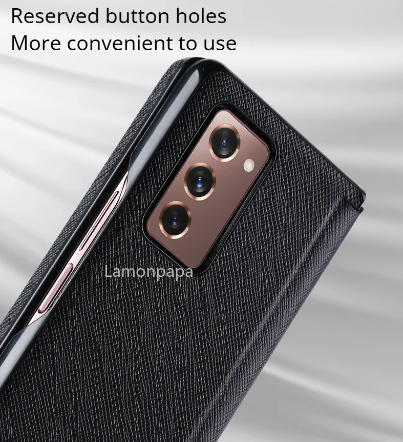 Luxury Leather Case for Samsung Z Fold 3 Case 5G All-inclusive Explosion-proof Cover Vintage Shell for Galaxy Z Fold 2 Case