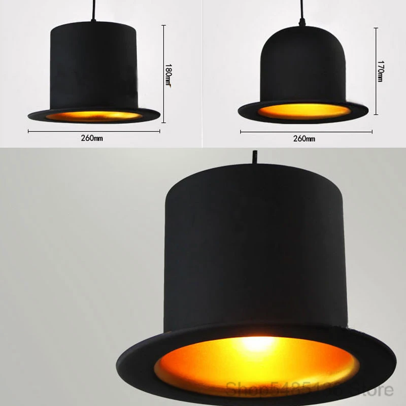 Modern Top Hat Pendant Light Fixtures Vintage Dining Room Bedroom Kitchen Home Decor Hanging Lamp Bar Cafe Suspension Luminaire | Лампы и