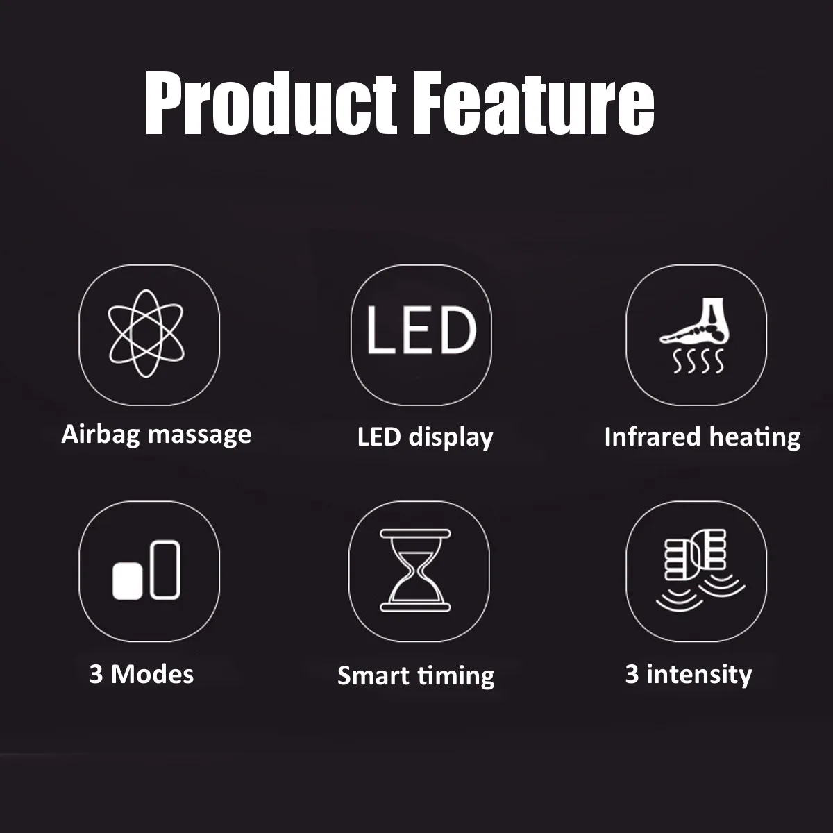 

Electric 3 Mode Foot Massager Machine Air Compression Deep Kneading Airbag Timing Massage Fits For Euro Health Care Gifts 220V