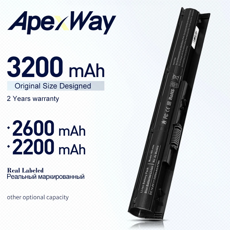 Аккумулятор ApexWay VI04 для HP Pavilion 14 15 17 ENVY ProBook 440 G2 450 искусственная