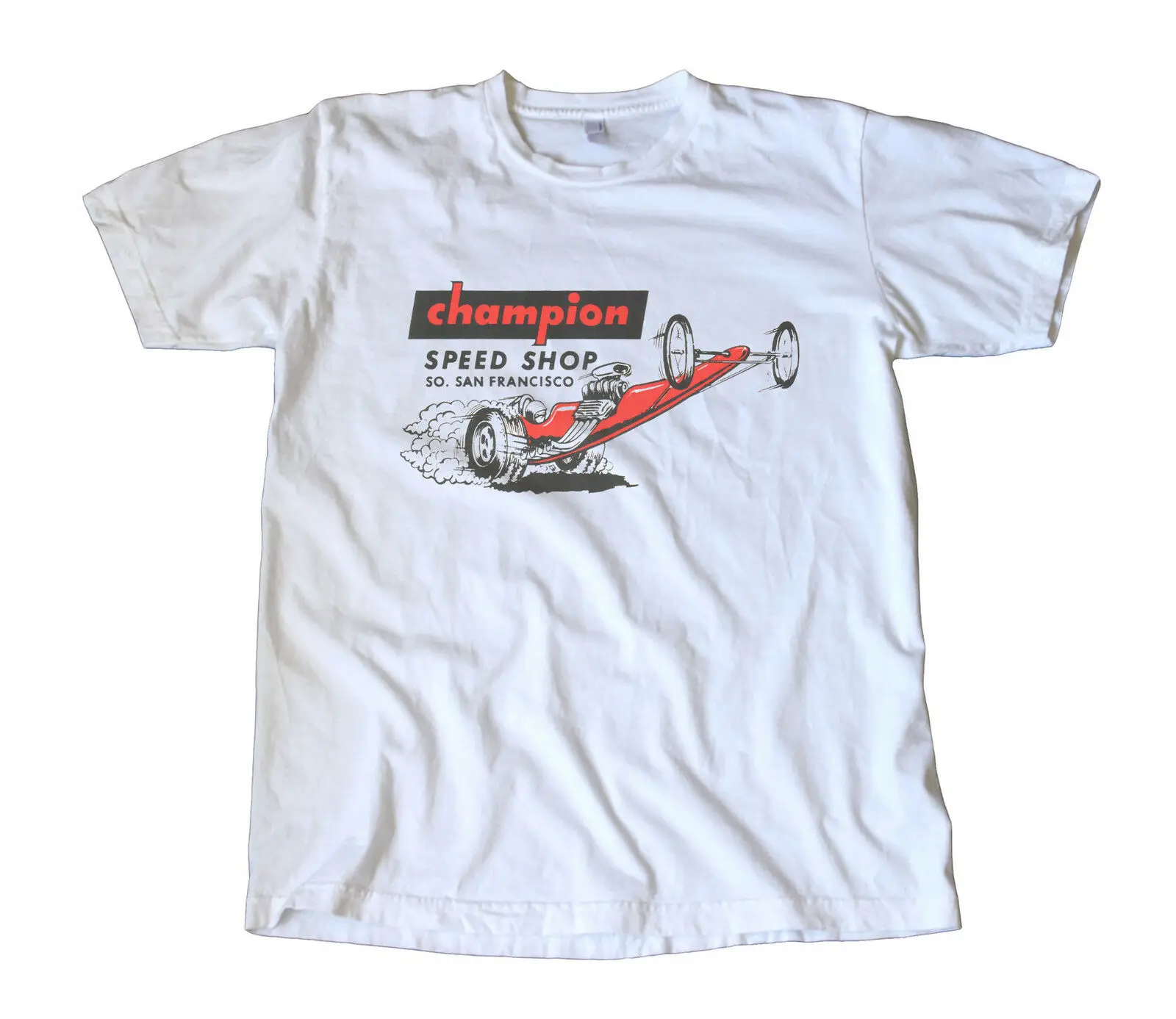 

Vintage Champion Speed Shop Decal T-Shirt - San Francisco, Hot Rod, Drag Race