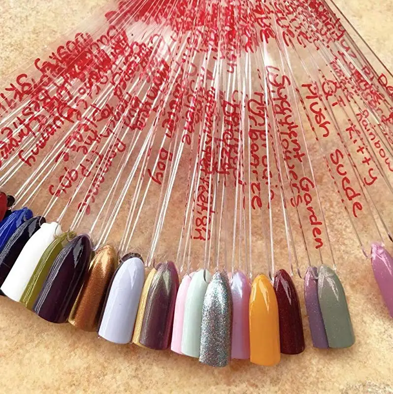 Накладные Типсы для дизайна ногтей веер образец УФ гель Лака Дисплей Расширенная