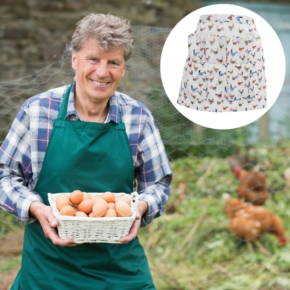 

Creative Eggs Gathering Apron Cloth Duck Eggs Hen Eggs Apron with Pockets