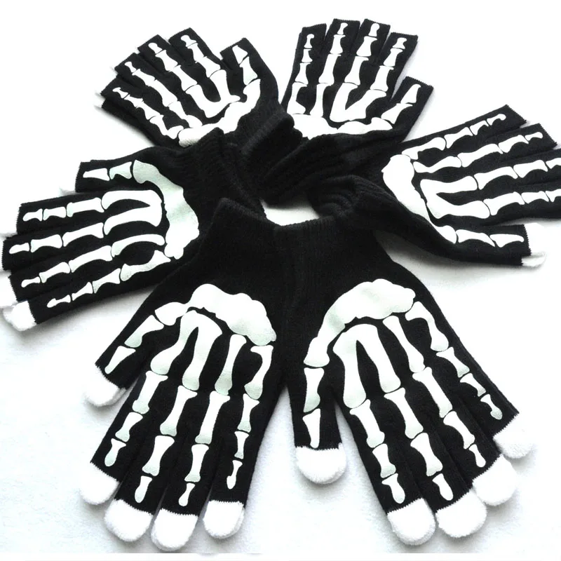 

Светящиеся флуоресцентные перчатки со светодиодной подсветкой для вечевечерние, бара, сцены, магического шоу, творческие черные перчатки с...