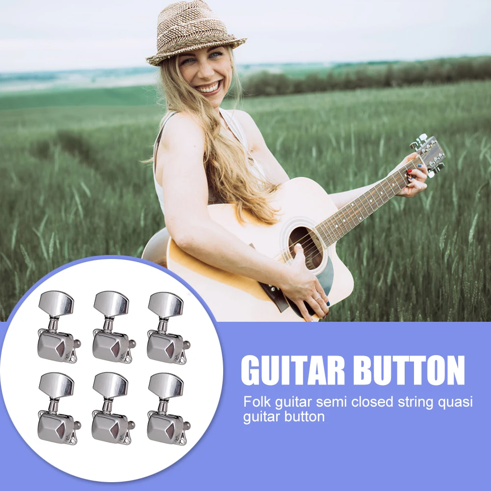 

6pcs String Tuning Pegs Semiclosed Machine Heads Tuning for Acoustic Guitar