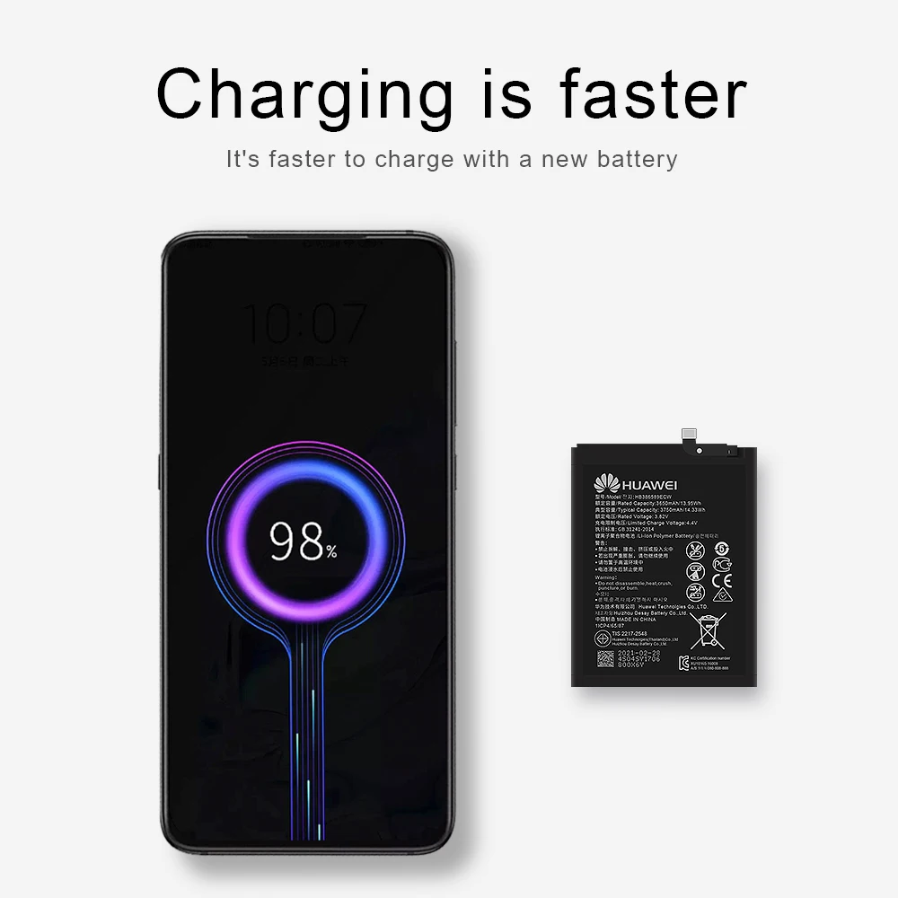 Оригинальный аккумулятор для телефона Huawei HB386589ECW P10 Plus Honor 8X View 10 V10 Mate 20 Lite Nova 3