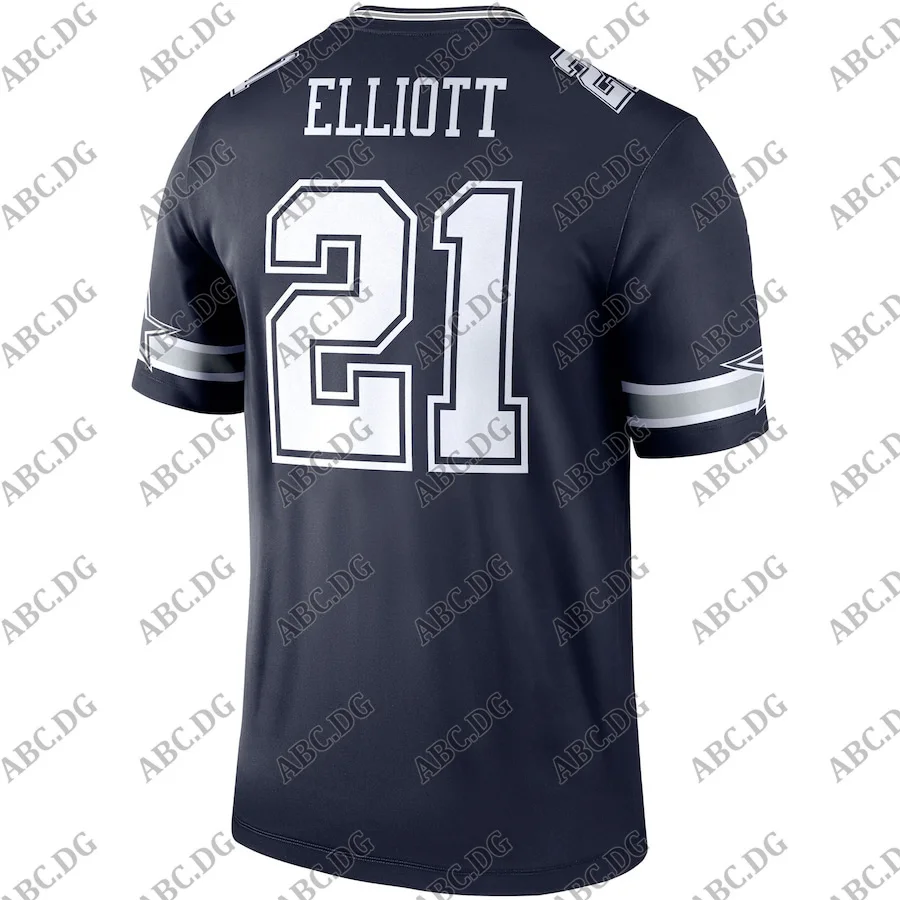 

Customized Stitch Men Women Kid Youth Dallas Ezekiel Elliott Navy Legend Player Jersey 4XL 5XL 6XL