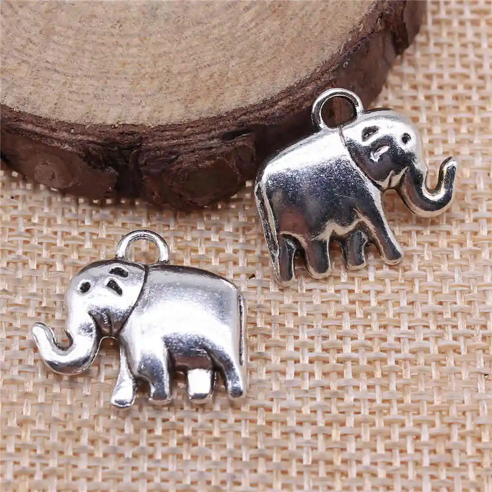 

Jewelery Pendants Making Charms For Jewelry 6pcs Elephant Charms 20x18mm Antique Silver Plated
