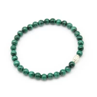 natural malachite bracelets buddha alloy charm green malachite men braceletsbangle for women crystal charm bracelet beads gift
