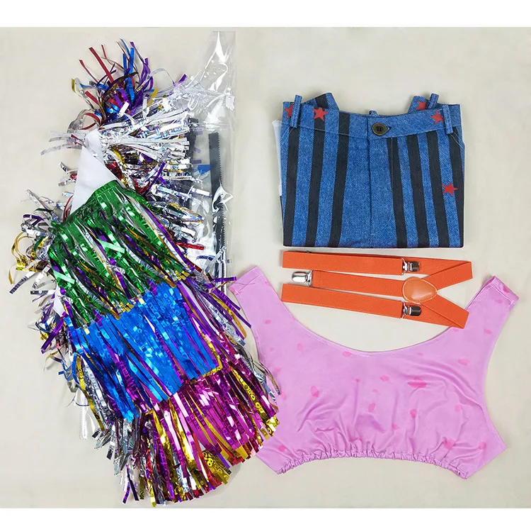 Новинка фильм Птицы охоты: и фантазия Эмалирование одного Harley Quinn косплей