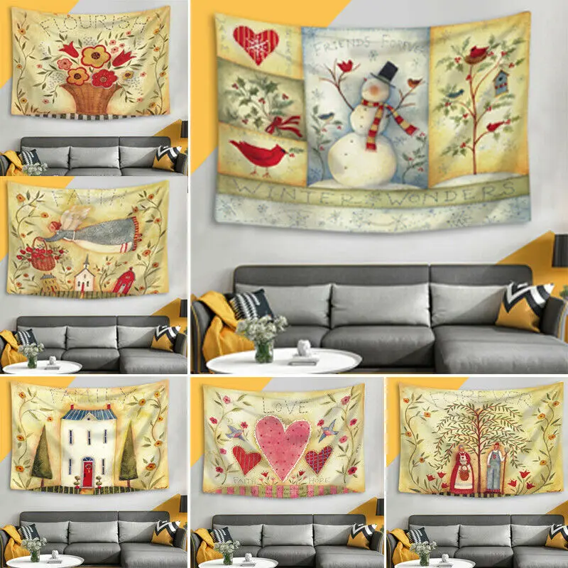 Рождество гобелены и лунной фазой гобелен настенный одеяла в готическом стиле