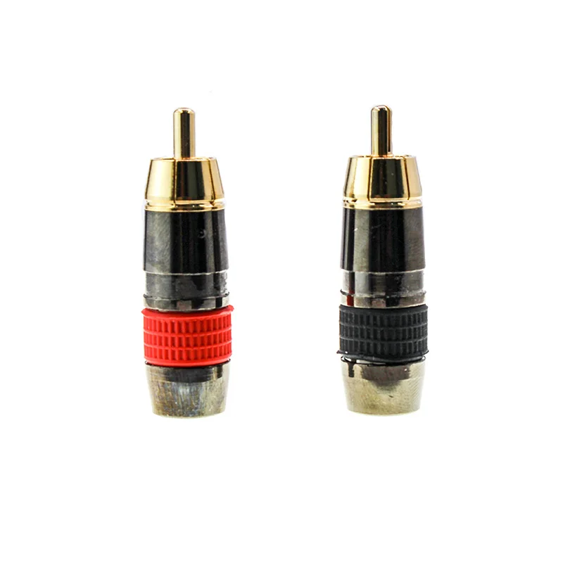 

2/6 piece RCA Gold-plated copper lotus plug RCA plug audio TV power amplifier video audio accessories welding