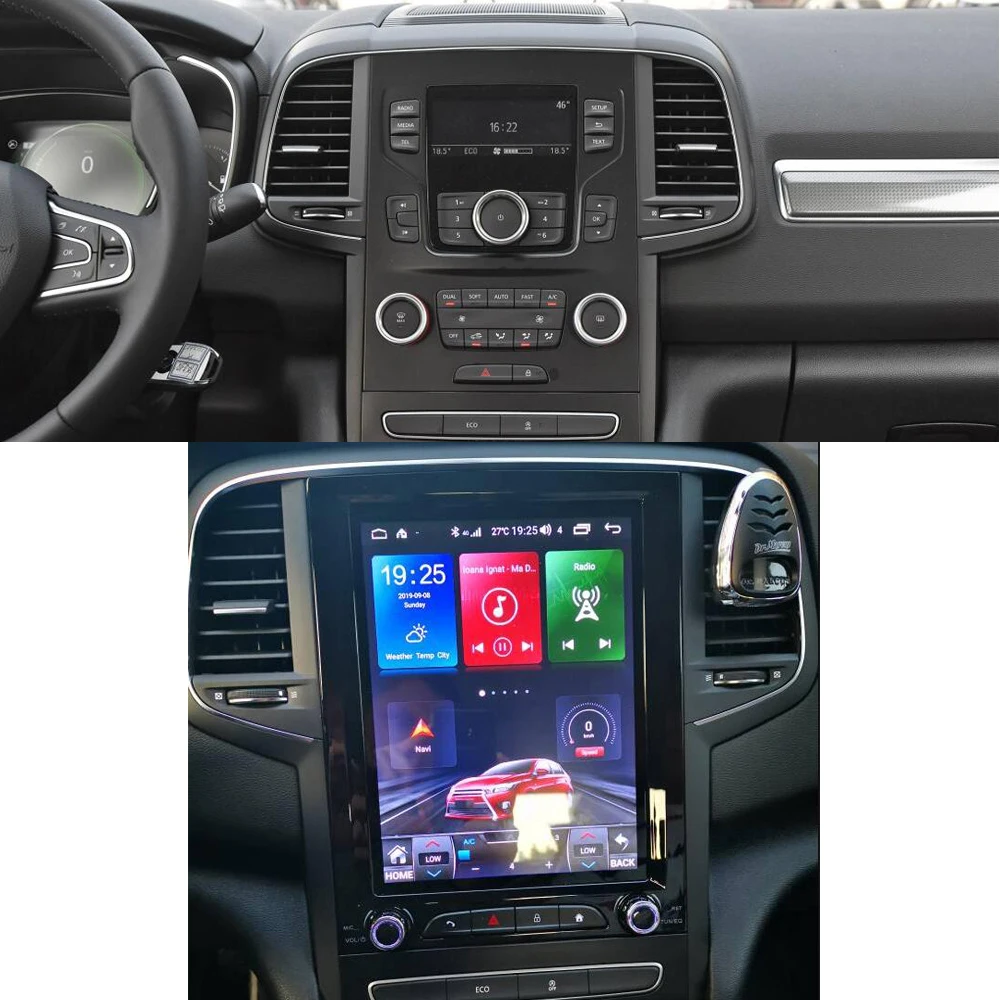 Sinosmart 9,7 дюймов 2 Din Tesla стиль вертикальный HD экран Android 8,1 Автомобильный навигатор gps радио для Renault Megane 4