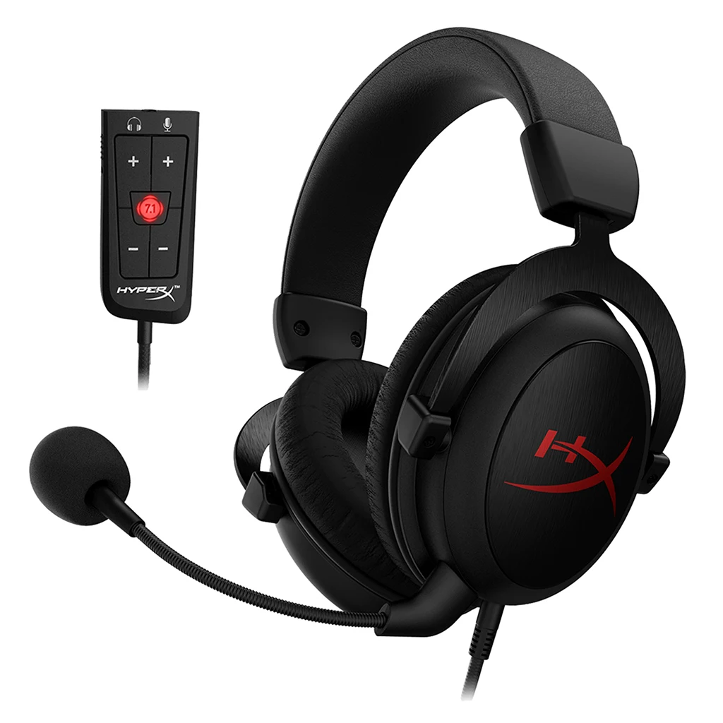 Профессиональные электронные игровые наушники HyperX Cloud Core + 7 1 с микрофоном |