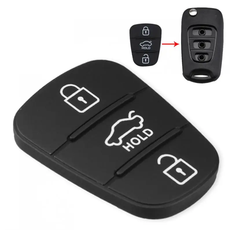 

Резиновая прокладка с 3 кнопками для замены подходит для Hyundai Solaris Accent Tucson l10 l20 l30 Kia Rio Ceed откидной Чехол для автомобильного ключа с дистанционным управлением