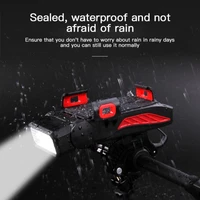 multifunction 4 in 1 bicycle headlight front light flashlight lantern lamp mtb bicycle bike accessories spare parts phone holder