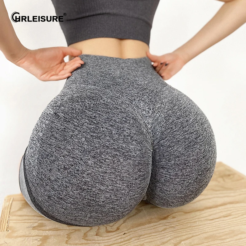 Женские шорты для йоги CHRLEISURE бесшовные с высокой талией и эффектом пуш-ап |
