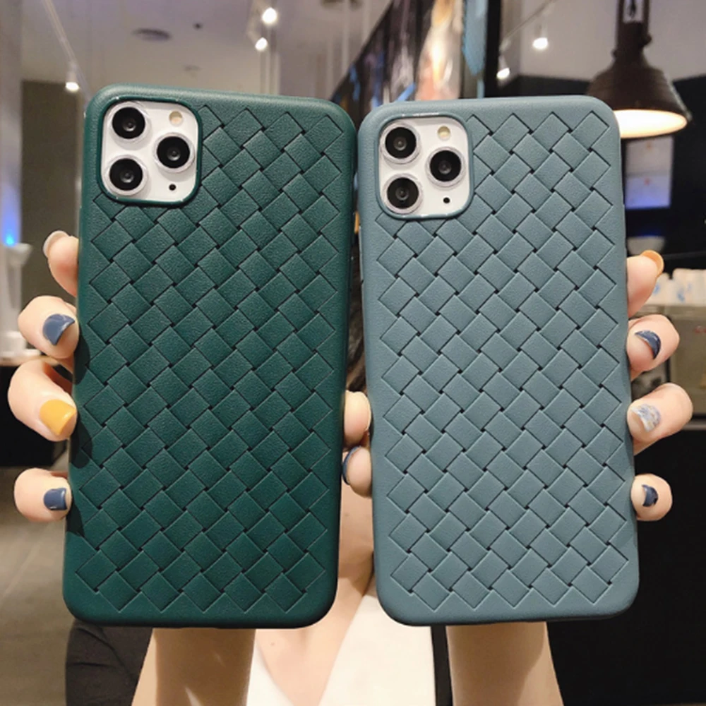 Breathable Mesh Phone Case Weaving Grid Silicone Soft Cover Luxury Leather Cases For iPhone 11 Pro Max 6 6s 7 8 Plus X XR XS | Мобильные